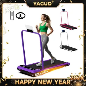 Yagud Treadmill with Handles, 2026 Upgraded Small Treadmills Home, Portable Electric Treadmills for Home 265 LBS Capacity, Walking Pad Treadmill, Lightweight Folding Foldable Walking Pad