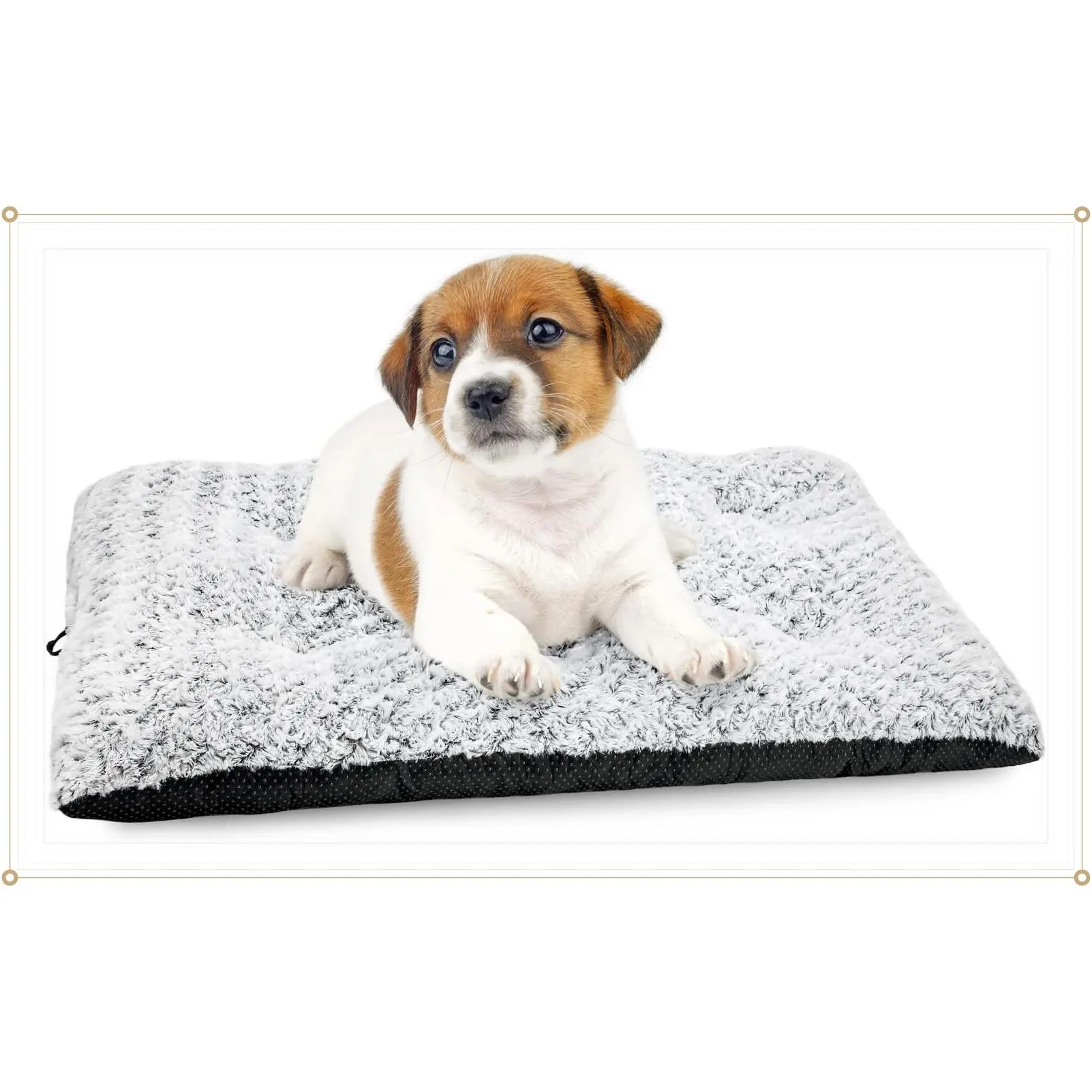 Dog Bed Kennel Pad Washable Anti-Slip Crate Mat for Small Dogs and Cats (24-inch)Gift