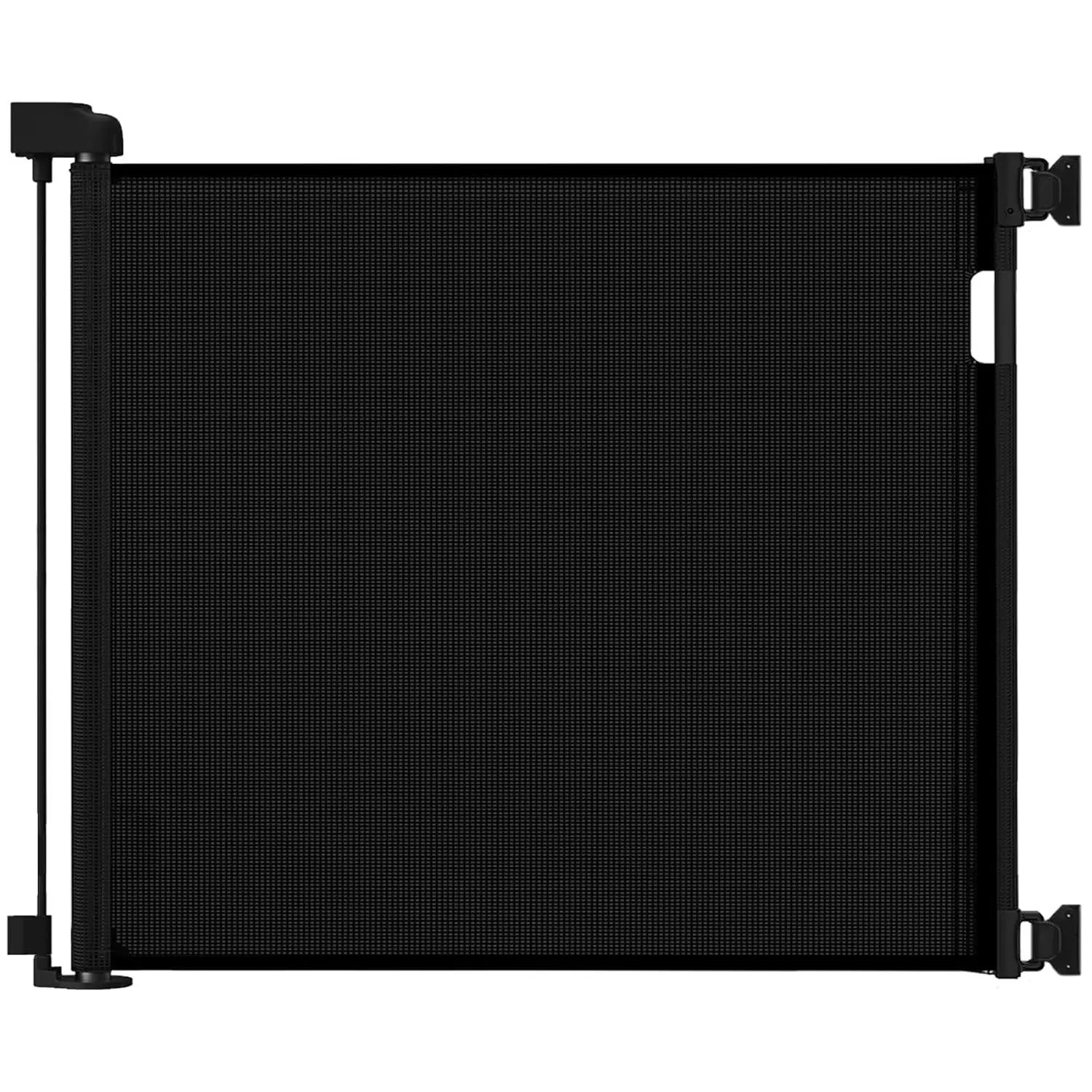 Retractable    Doorways and Stairs, Mesh Safety   Pet, Indoor & Outdoor Use, One-Hand Operation, Easy Installation, 33.6" Tall, Expands to 55" Wide(Black,33.6"x55" Gate Baby