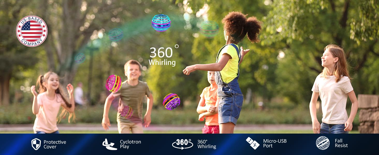 2025 Flying Orb Ball Toy,Cosmic Globe Boomerang Hover Ball Galactic Fidget Spinner, Hand Drone Orbit, Cool Toys Gift for 6 7 8 9 10+ Year Old Boys Girls Teens Outdoor Toys(Blue)