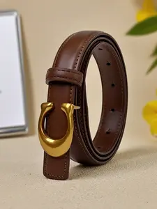 Classic Minimalist Women's Belt, Fashion Alloy Buckle Design, Versatile for Suits, Pants, and Dresses, Elegant and Stylish Accessory