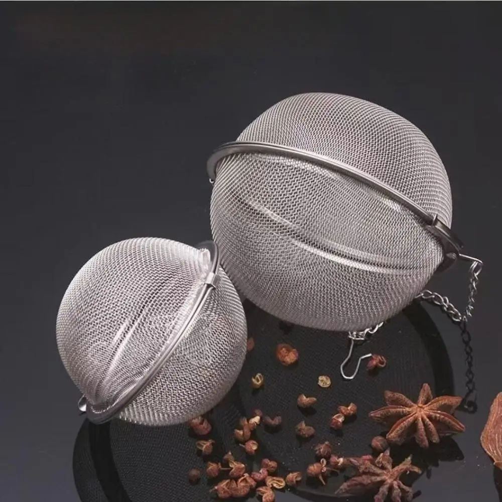 Sturdy Stainless Steel Tea Infuser Ball - Removable Tea Filter with Hanging Chain, Easy to Rinse Clean, Reusable Loose Leaf Tool for Camping, Hiking, Camp Kitchen Cookware, Removable Infuser