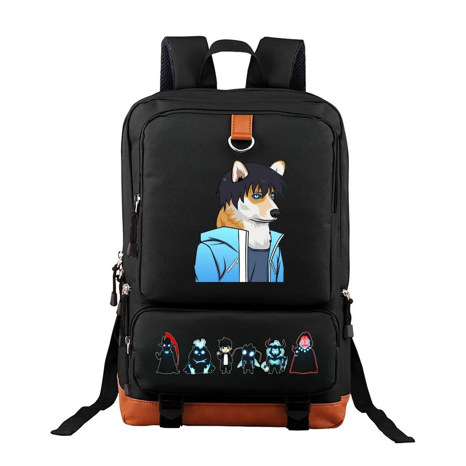 SungJinWoo Corgi Backpack Unisex Adults Large Capacity for Travel Commuting Camping - Padded 17.3-inch Laptop Compartment, Ergonomic Shoulder Straps, Durable Versatile Bag for Students & Birthday Gift