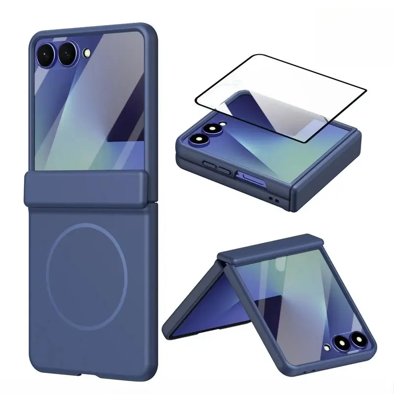Compatible with Galaxy Z flip 8/Z Flip 7, 6, 5, 4, 3, Skin-Friendly Drop Resistant Foldable Protective Phone Case HNZ0141