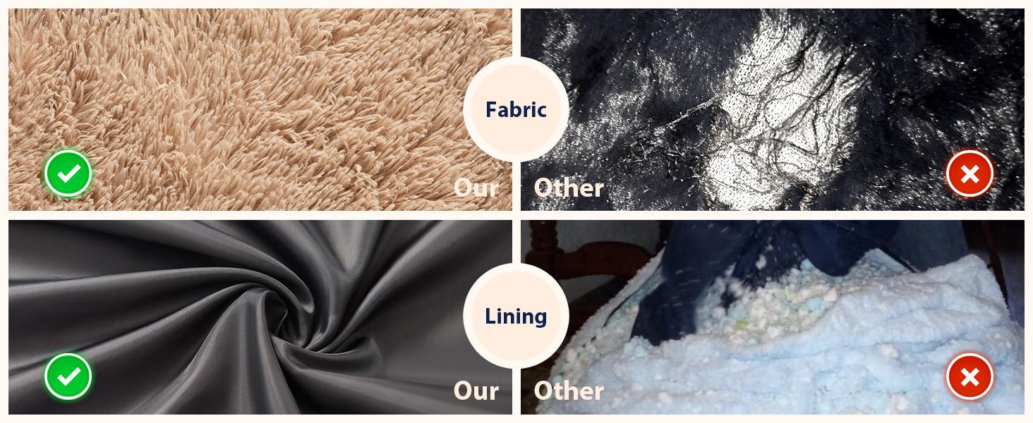 Stuffed Animal Storage Bean Bag Chair Cover (No Filler) Washable Ultra Soft Bean Bag Cover for Organizing Plush Toys or Textile, Sack BeanBag Covers for Adults, Teens, 6FT, Khaki