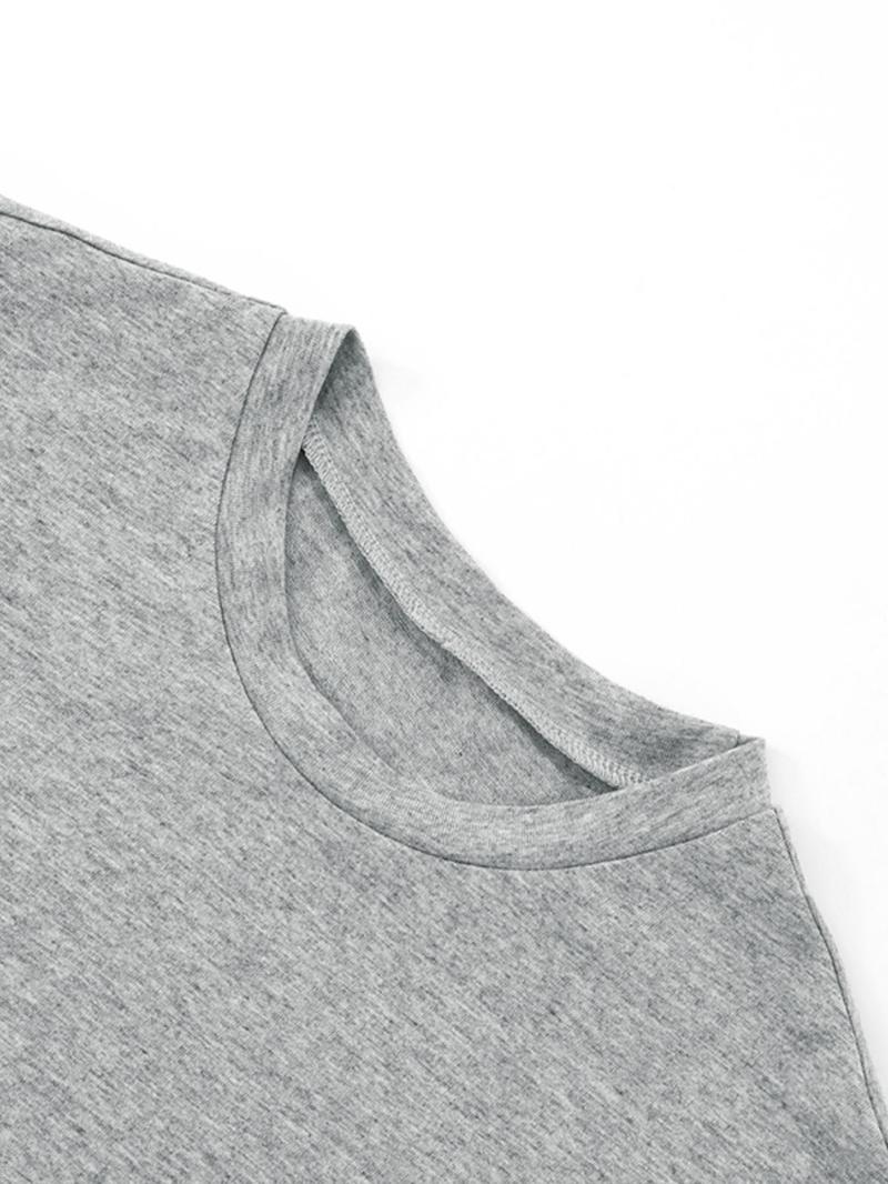 Women's Solid Long Sleeve Tee, Casual Basic T-shirt for Daily Wear, Ladies Clothes for All Seasons, Top