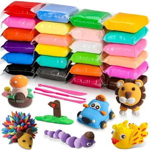 Air Dry Clay Kit, 24/36 Colors Modeling Clay with Tools, Ultra Light, Safe and Non-Toxic, Ideal Gift for Kids, Christmas & Halloween