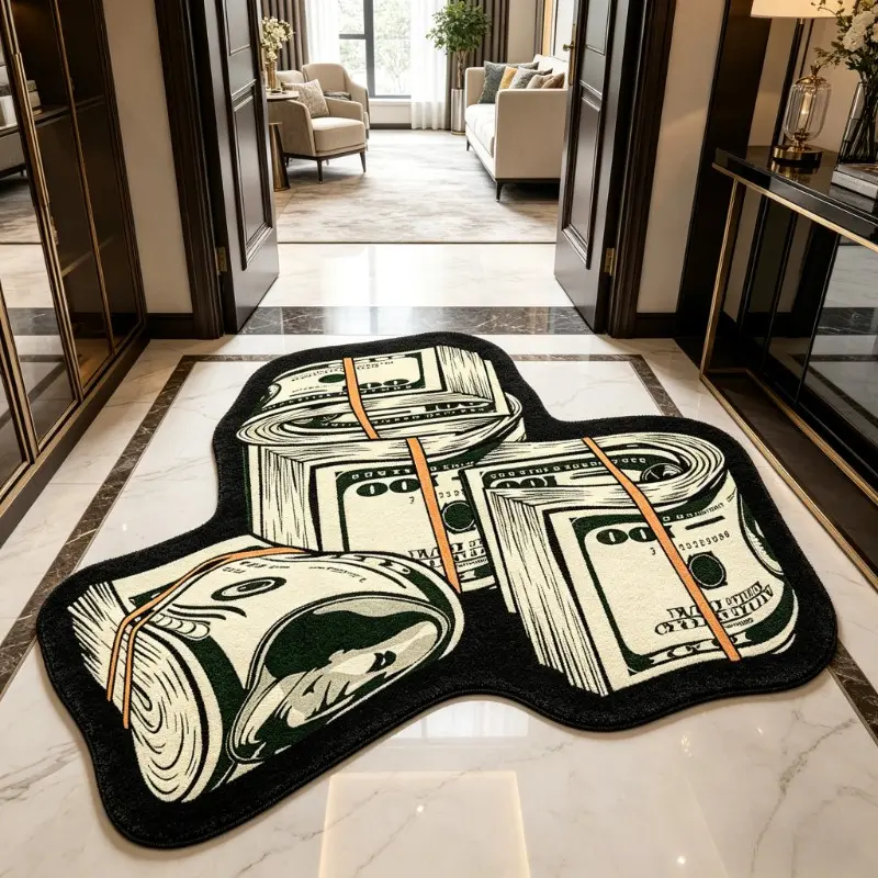 Unique Irregular Shape Rug, Soft Washable Carpet for Living Room Bedroom, Punk Style Artistic Design, Easy Clean Plush Mat for Home Decor, Irregular Shaped Rug, Decorative Rug, Indoor Rug