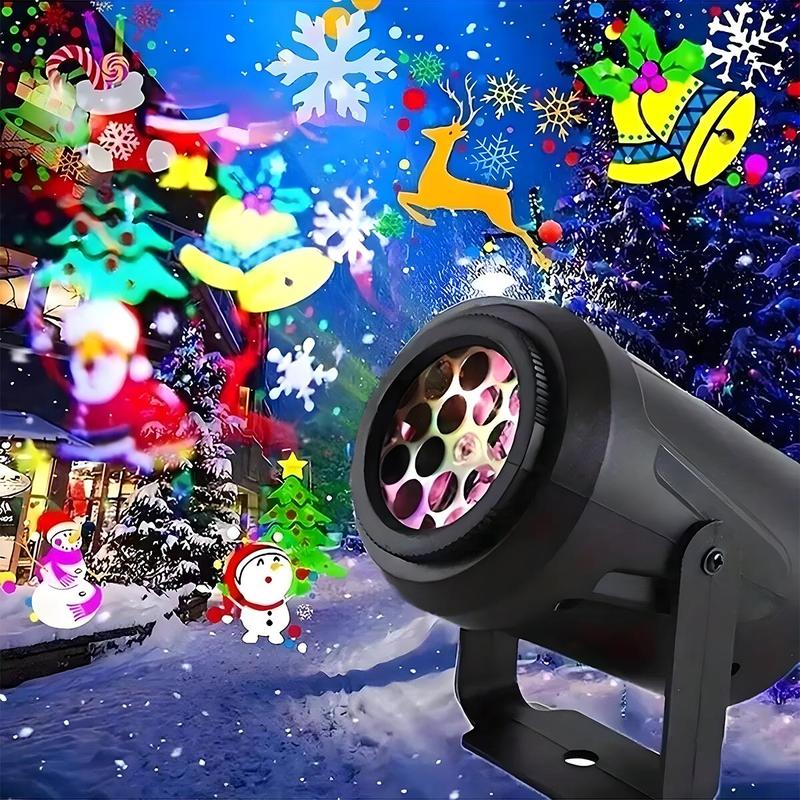 Christmas Projector USB Powered Rotating LED Stage Light, Outdoor Holiday Decoration, Christmas Tree Lighting, Festive Atmosphere Enhancer