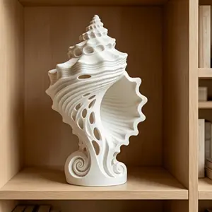 Elegant Marine Life Seashell Craft, Home Indoor Decorative Gift, Beautiful Oceanic Art Piece, Art Figurine, Perfect for Interior Decoration