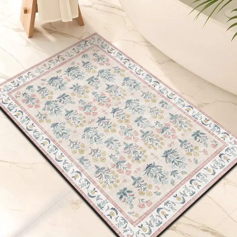 Bathroom Mat, Quick-Dry Waterproof Surface with Anti-Slip Bottom, Durable and Easy-to-Clean, Suitable for Bathrooms, Doormats and Bathroom Rugs, Bathroom Drying Doormat, Bathroom Floor Mat