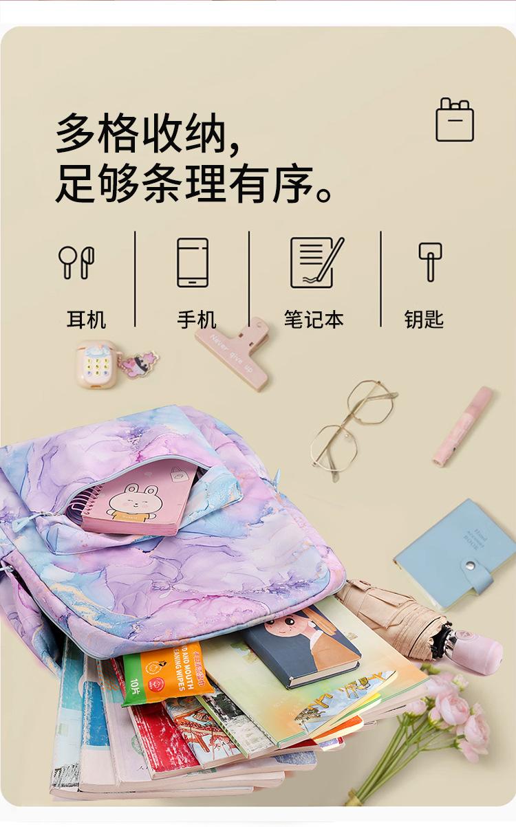 3-piece Set  Backpack Lunch Set School Pencil Case Girl Back-to-School Casual Backpack Teen Travel Bag