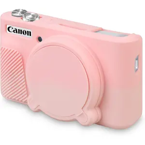 Camera Case for  PowerShot SX740 / SX730 Digital Camera, SX740 HS Soft Protective Case Cover Rubber Camera Slim Fit Sleeve with Removable Lens Cover, Smoked
