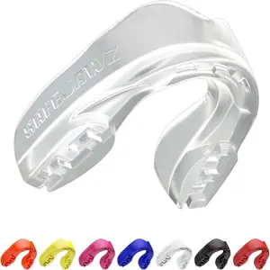Adult Slim-Fit Re-Fit Mouthguard with Case - Anti-Injury Protective Gear for 2 Key Contact Sports (Basketball, Boxing)