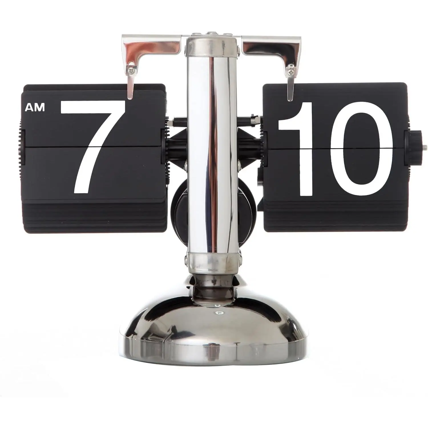 Flip Clock,Retro Flip Down Clock Mechanical Digital Flip Desk Clocks Internal Gear Operated Flipping Down Clocks Battery Powered for Home Office Décor