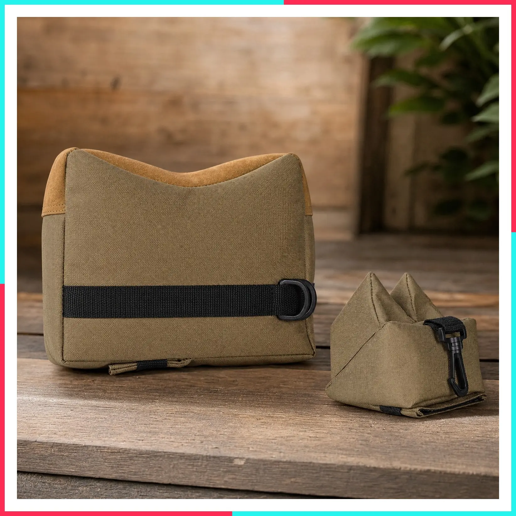 900D Oxford Shooting Rest Bags - Front and Rear Support Sand Bags for Shooting Bench Rest, Ideal for Rifle Shooting and Hunting - Water-Resistant Design - Unfilled