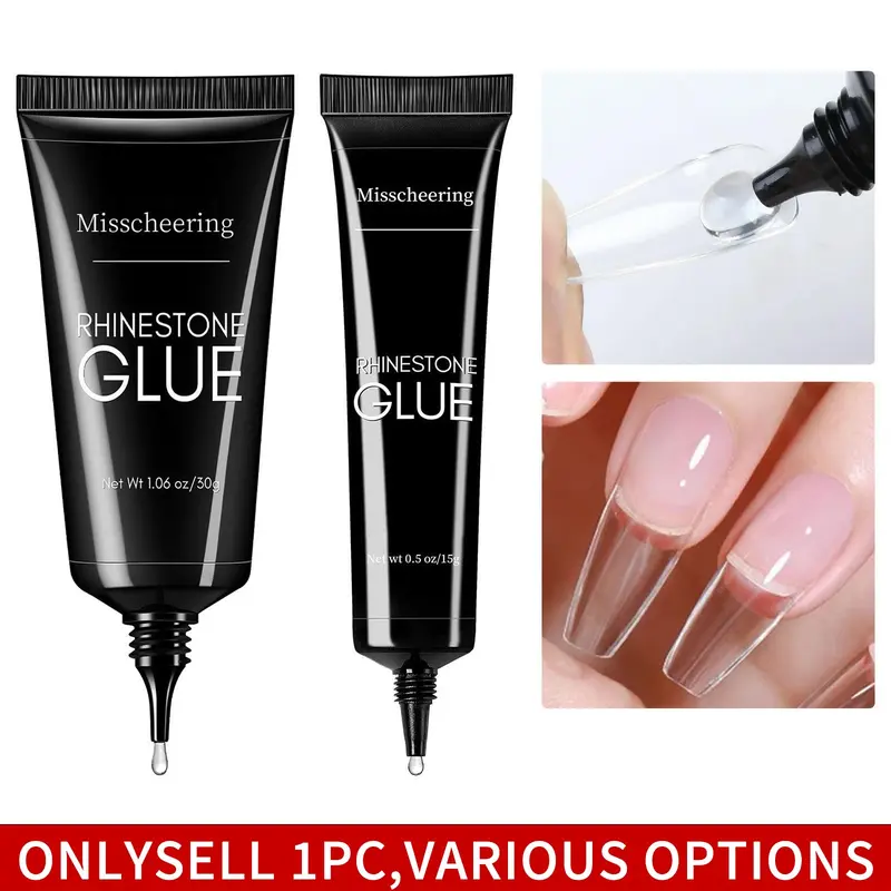 15g/30g Nail Art Strong Disposable Drill Adhesive Nail art Decoration Adhesive Metal Jewelry Vigorous Adhesive Non-Flow Adhesive Drill Adhesive Multifunctional Transparent Nail Polish Gel DIY Nail Art manicure Supplies Nails Shop Special Tools