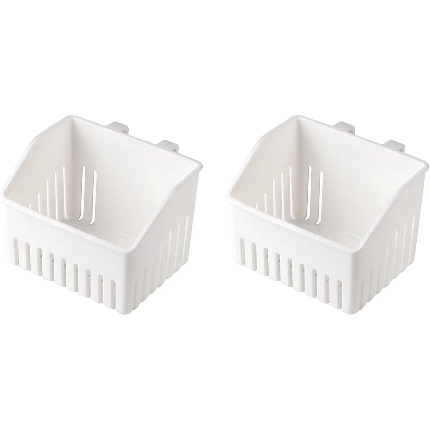 Cutlery Drying Rack - Utensil Drainer | Cutlery Drainer for Sink | Drying Rack Holder | Kitchen Drying Basket | Spoon  and Fork Storage Basket | Silverware Holder (White B 2 count)