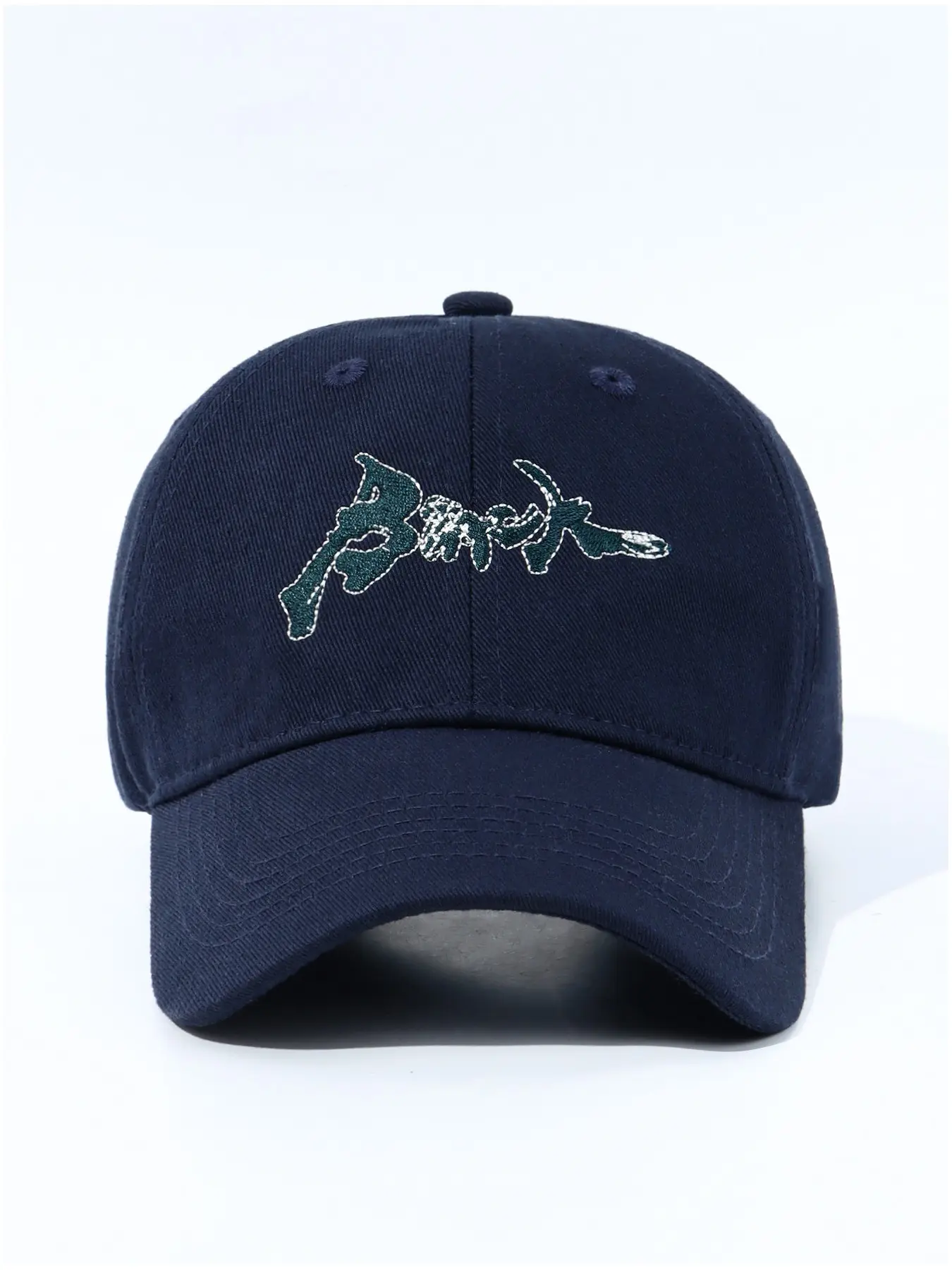 Unisex Washed Cotton Baseball Cap, Graffiti Style Letter Embroidery, Vintage Distressed Dad Hat, Adjustable Casual Sun Hat