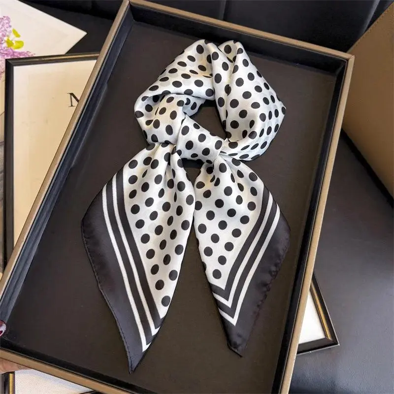 Printed Square Scarf for Women, 70x70cm Casual Silky Synthetic Fabric, All-Season Neckerchief, Headband & Wrap, Clothes, Scarf Style, Women's Clothes, Drop Ship, Fashion, Polyester, Foulard, Silk-Like, Square Shape