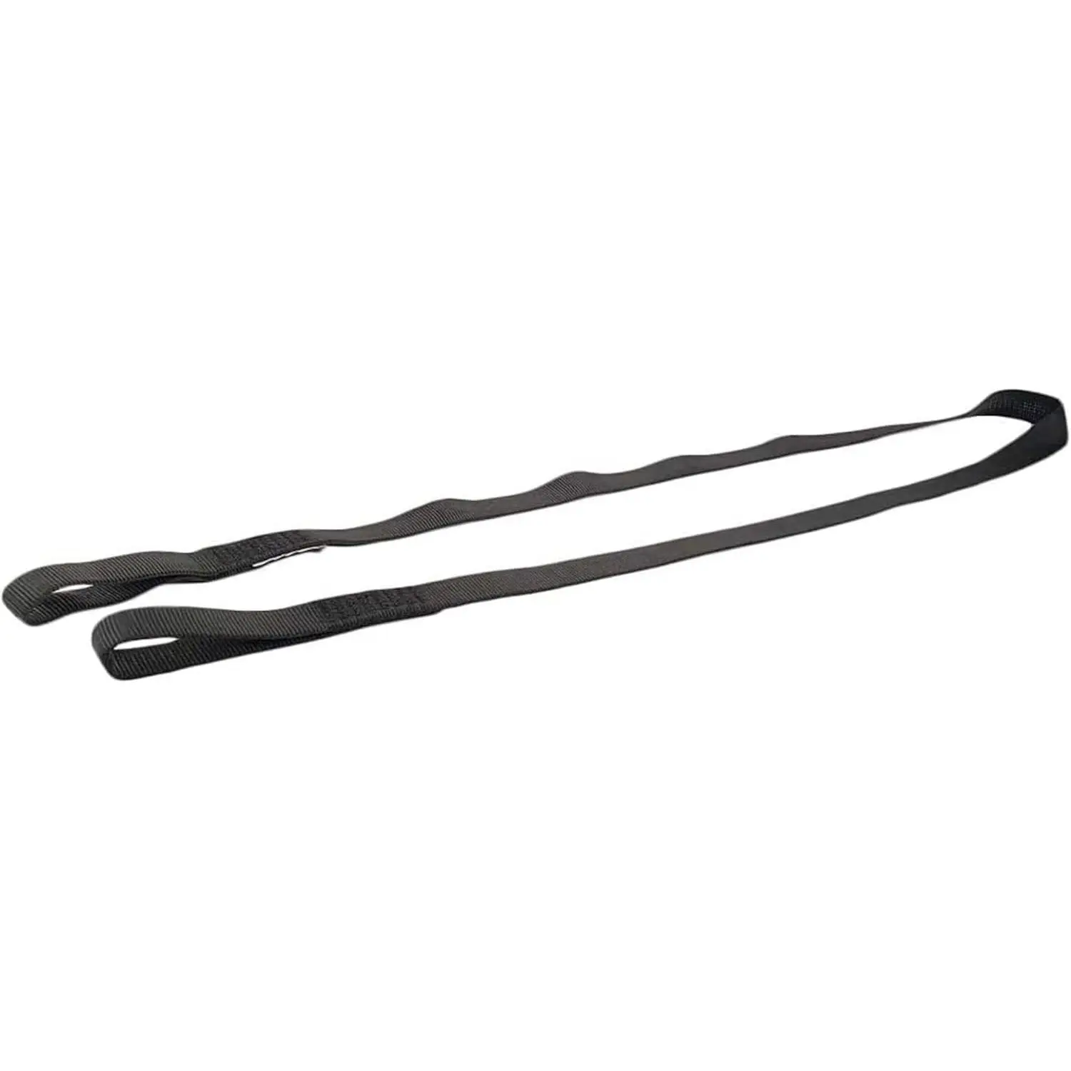 1-Inch 4,000 lb. Tubular Nylon Webbing, 60 Inches, Black High Strength Heavy Duty Webbing for Rescue Towing