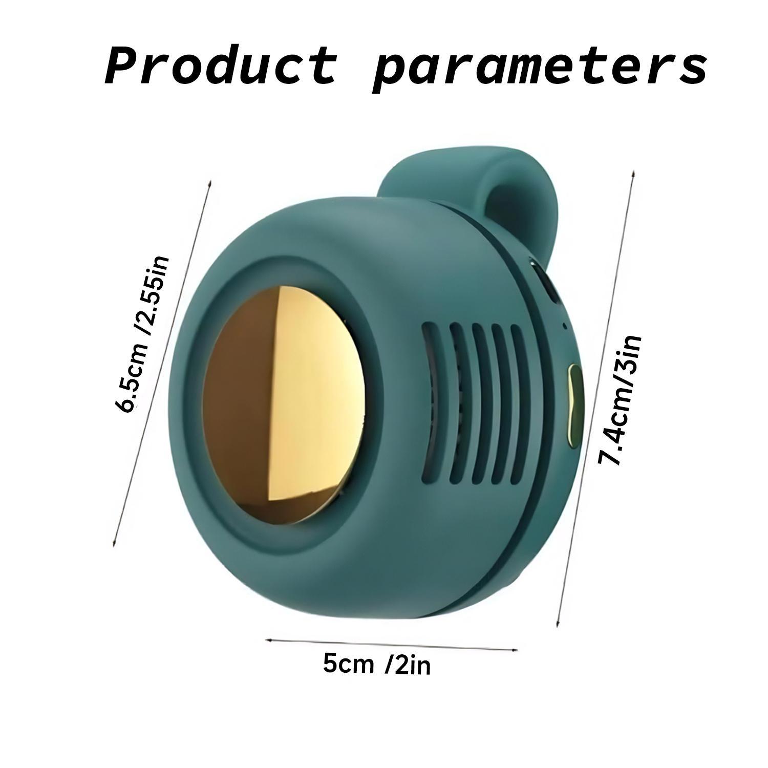 Portable Silent Mini Bladeless Electric Fan, Adjustable 3-speed Suspended Waist Fans, Rechargeable Waist Clip Fan, Personal Cooling Fan for Outdoor Travel Hiking Camping, Summer Gift