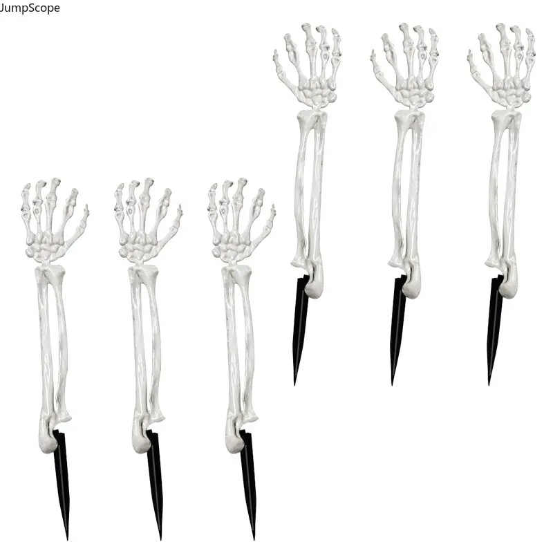 Realistic Skeleton Arm Hand Yard Stakes, Multi-Color Creepy Ghost Hand Ground Insert Props, Halloween Outdoor Lawn Graveyard Spooky Decorations