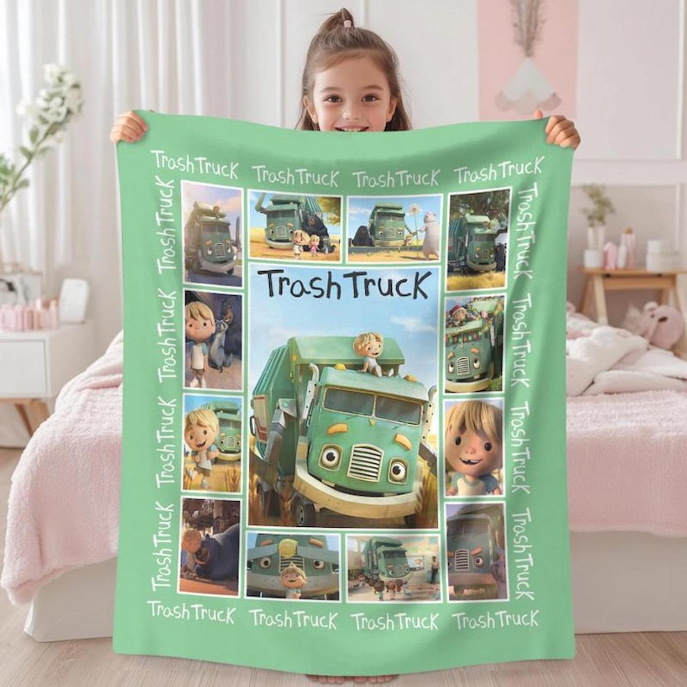 Trash Truck Blanket Trash Truck Birthday Blanket for Home Bedroom Bed Sofa Picnic Cover  Family Friends and Chridren Perfect Gift Christmas Present