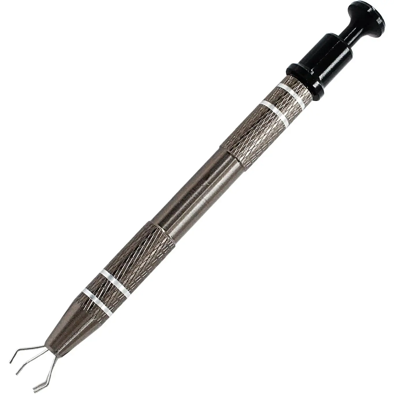 4-Claw Pick up Tool Piercing Ball Grabber, Gray Jewel Pickup Tool| Stainless Steel 4 Prongs Jewel Pickup Tool Terp Pearl Grabber for IC Chip Electronic Components Nails Clamping