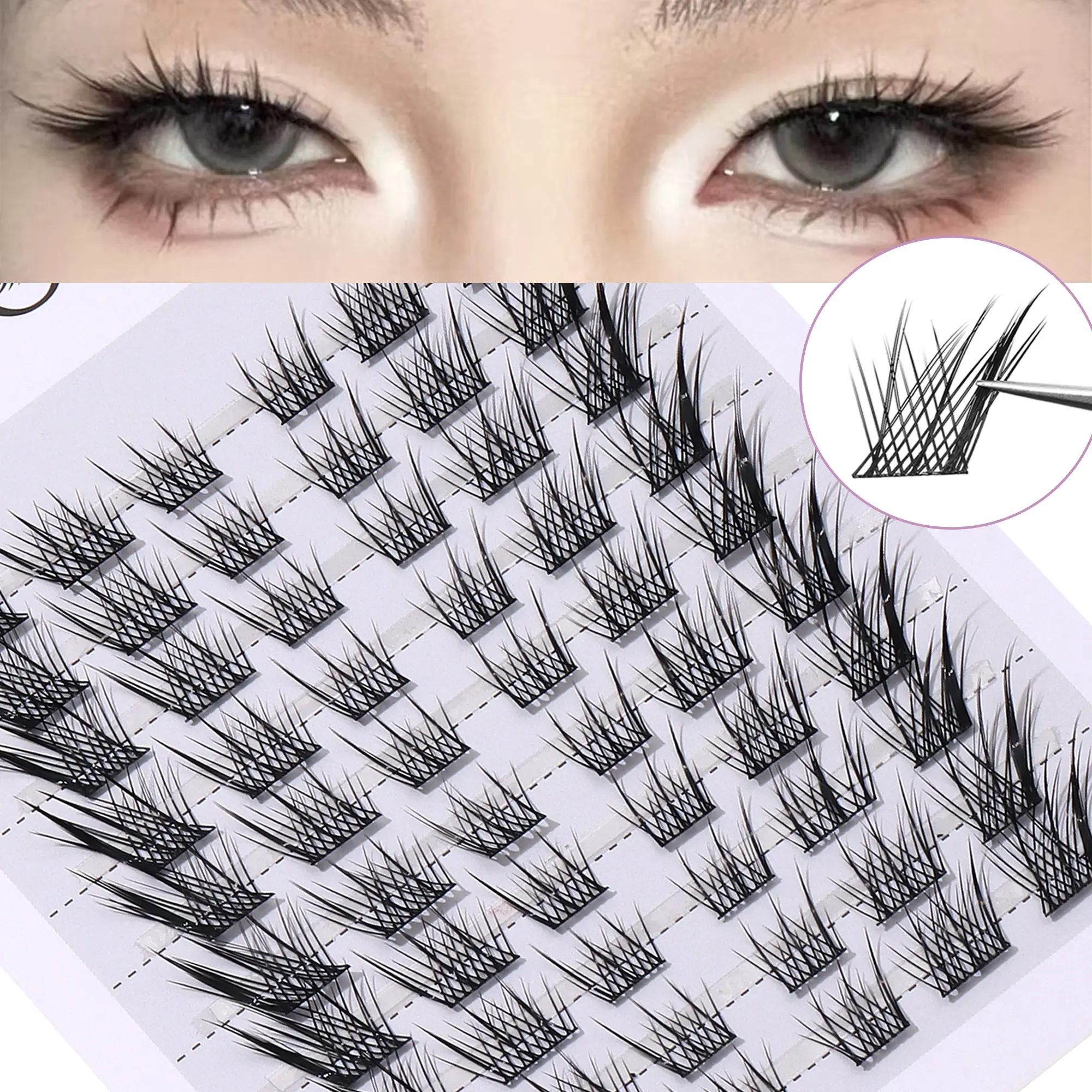 10 Pairs Fox Style Comic Lashes, Perfect Fit for Eye Curve, Beginner Friendly, Anime Style False Eyelashes, Suitable for All Occasions, Manga Anime Lashes