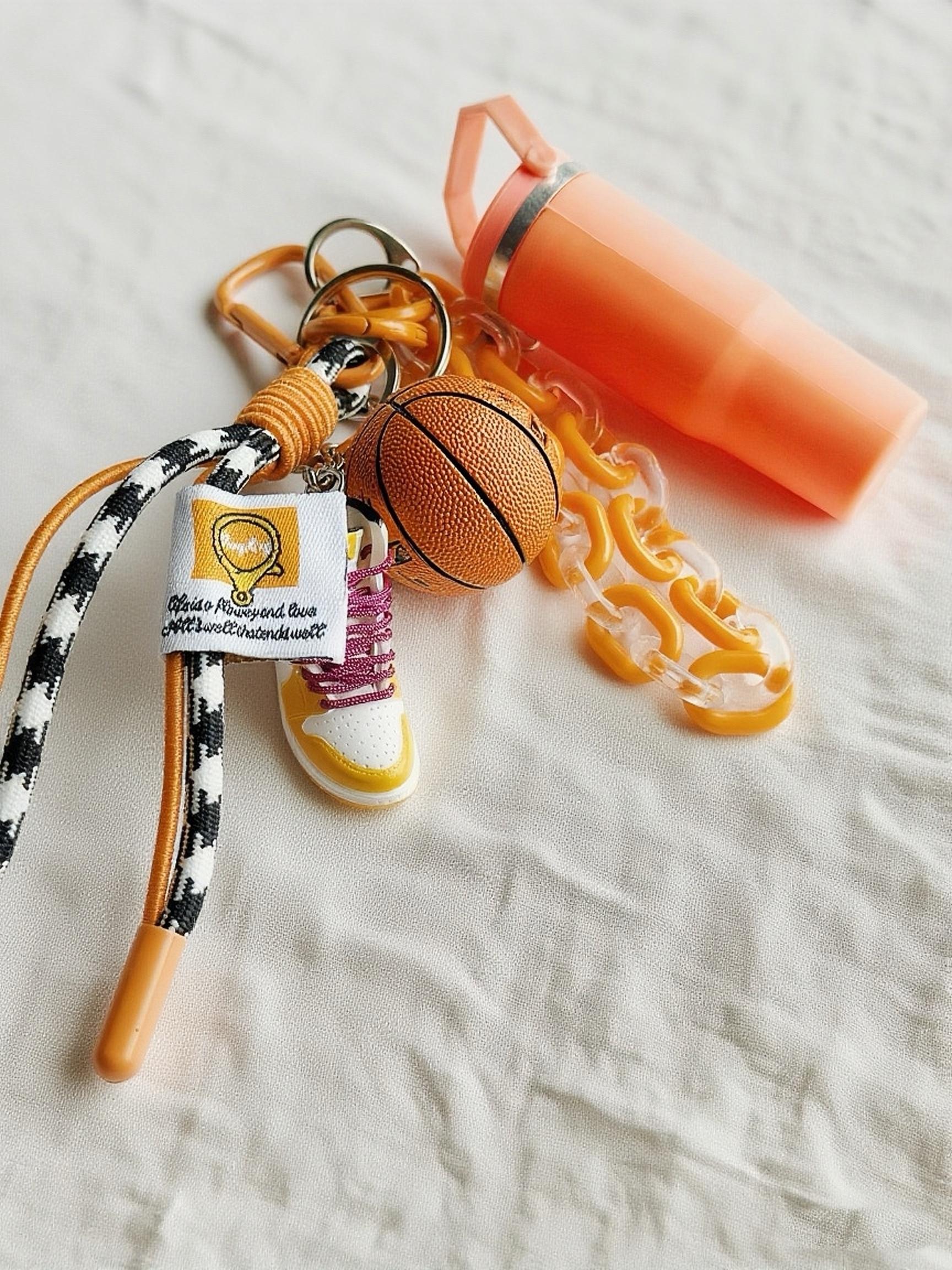 Basketball Theme Bag Charm, Sports Accessory, Basketball Peripheral Decoration, Casual Style, All Seasons, Bag Charm Keychain