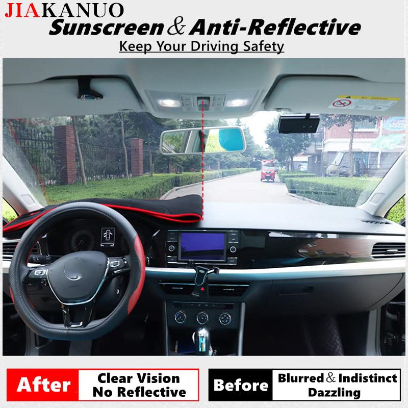 JIAKANUO Dash Cover Mat for 2024-2026 Toyota Tacoma Dashboard Pad Carpe Sunscreen Heat Insulation Anti Glare Reflective Protection Black Polyester with Silicone Anti Slip Particles