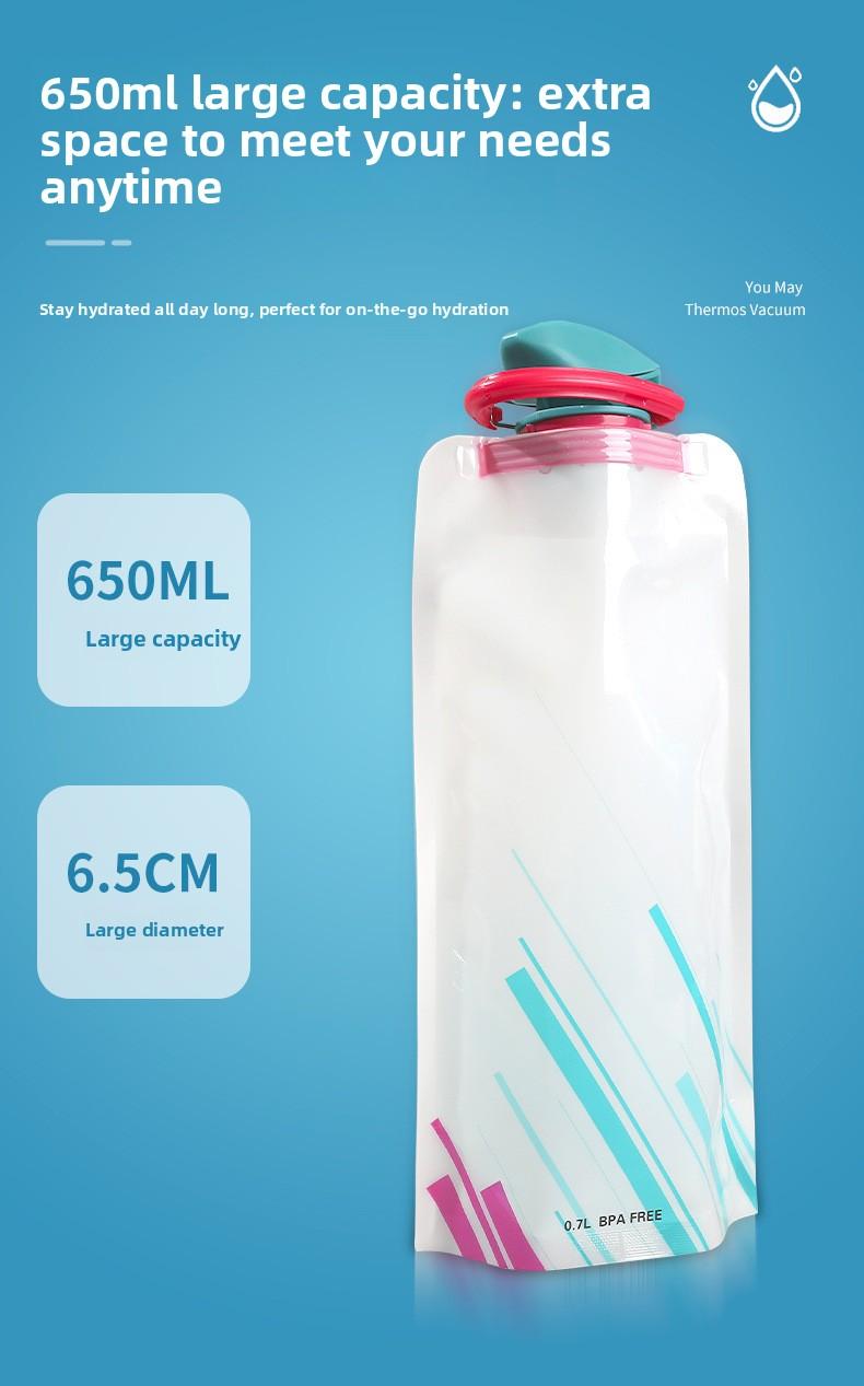 Outdoor cycling sports kettle mountaineering portable  cup plastic folding  bag  storage bag