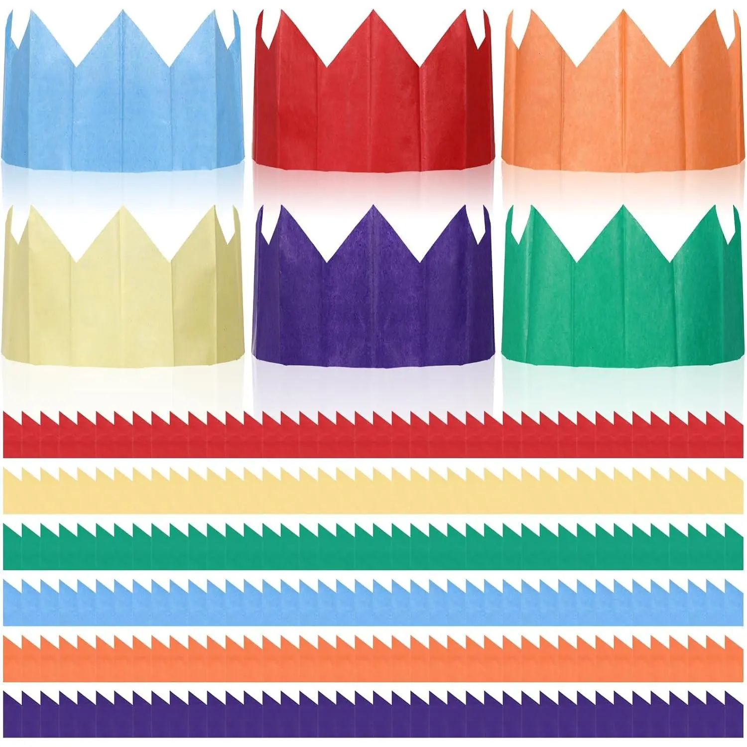 Christmas Cracker Hats Bulk Tissue Paper Crowns DIY Xmas Party Hat for Adults Fill Your Own Christmas Crackers