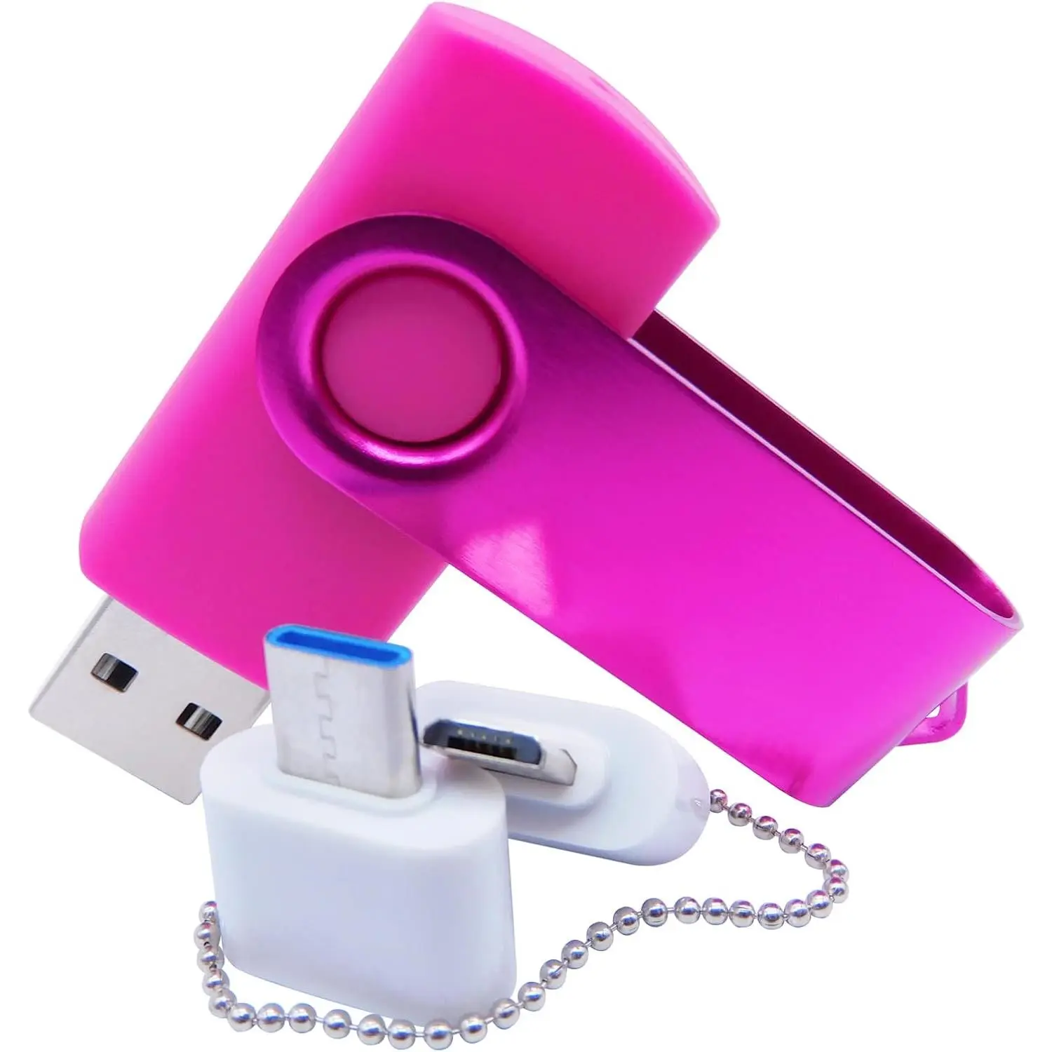 512MB Mini Capacity USB Flash Drives Thumb Drive Memory Sticks with OTG & Type-C/USB C Adaptor ()