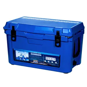 45qt Camping Cooler, Extra-Thick Insulation Keeps Ice Up to 7 Days, Portable Ice Chest Box with Strap ＆ Handle for Food, Drink