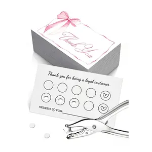 Butterfly Knot Loyalty Card, Universal Reward Card for Small Businesses, Ideal for Salons, Boutiques, Cafes, Customer Retention