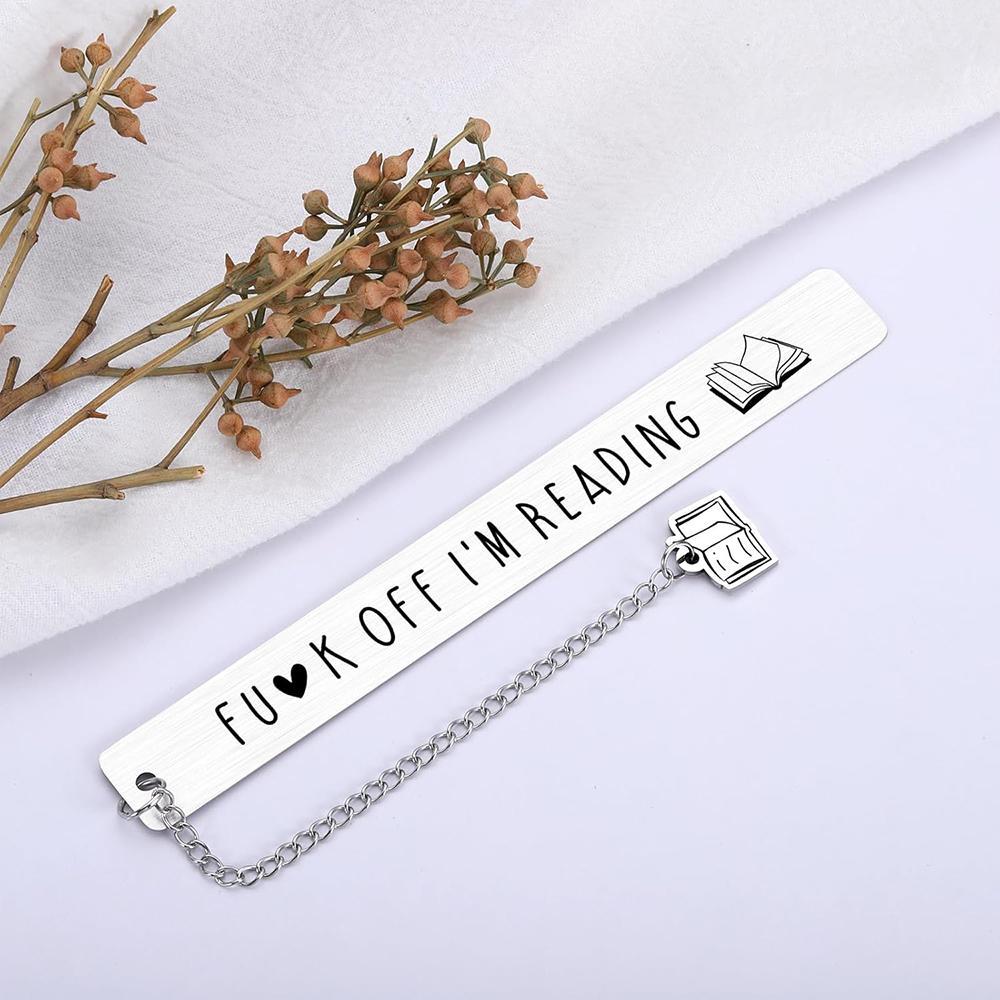Letter & Book Patterned Stainless Steel Bookmark, 1 Count Durable Bookmark, Funny Gift for Book Lovers, Book Accessory for Home, Office and School