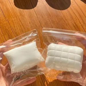 Fun Squishy Soap Fidget Toy Square Soap Milk White Squeeze Toys Squishy Texture Slow Rebound Sensory Toy Kids Birthday Party