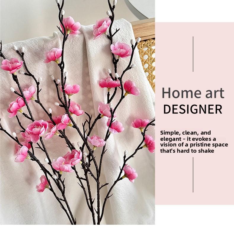 55CM single white mini plum blossom artificial flower for Chinese-style home decoration