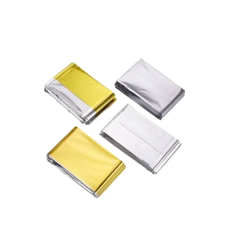 Outdoor Emergency Raincoat Foil Thermal Blanket Reflective Aluminum Survival Gear Portable Doomsday Prep
