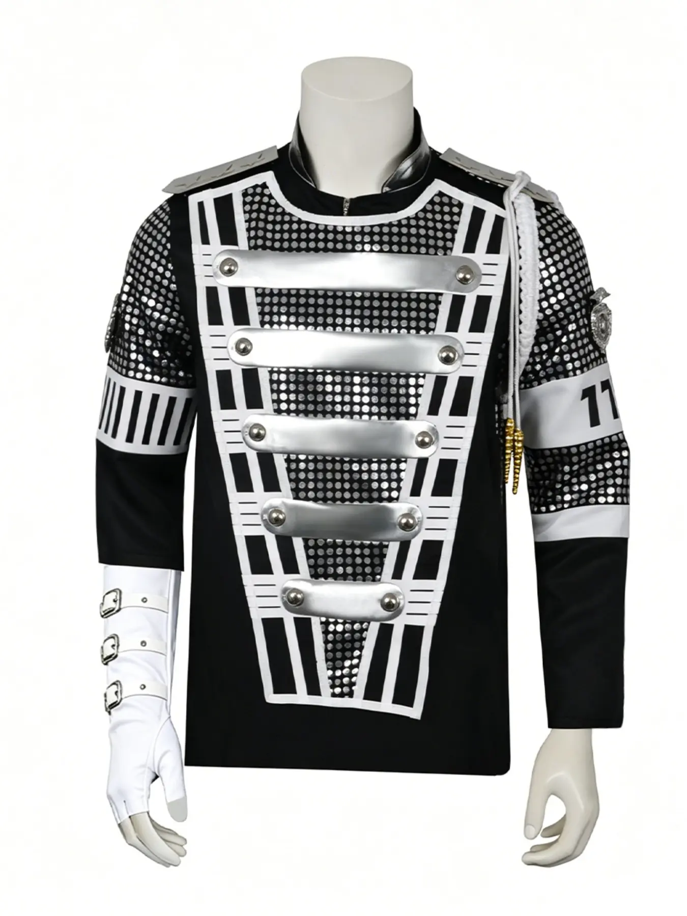 Michael Jackson Cosplay Costume, Mj Concert Stage, Halloween New Sequined Jacket, Perfect for Parties and Events