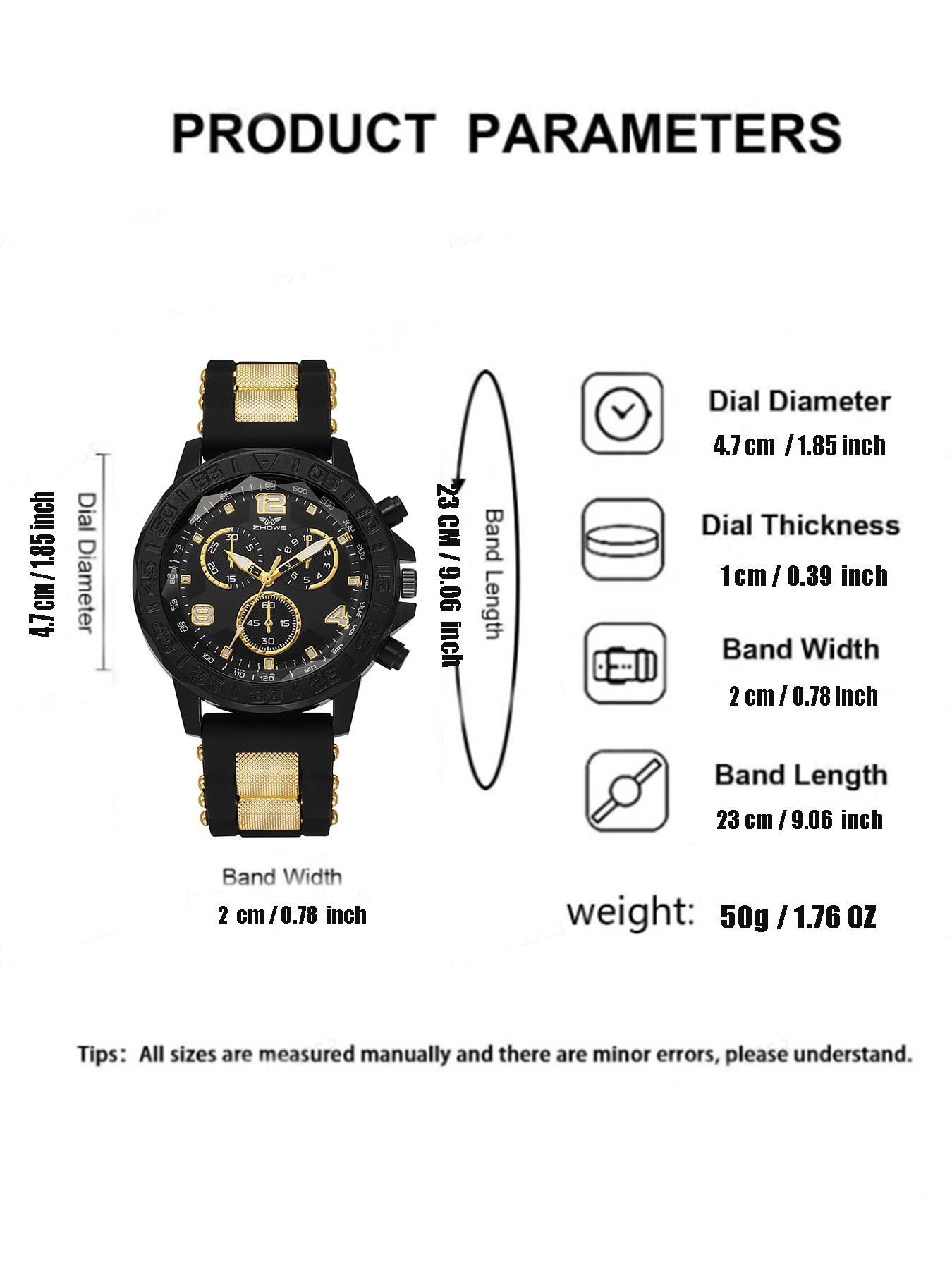 Men's Sporty Minimalist Analog Quartz Watch, Fashionable Wristwatch with Silicone Strap, Trendy Exquisite Accessories, Birthday Gift, No Box Included, Modern Trendy Watch detail 5