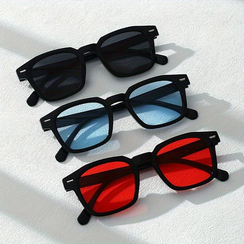 3 Pairs of Stylish Color Classic Boxed Fashion Glasses for Men and Women, Perfect for, and Photography Props