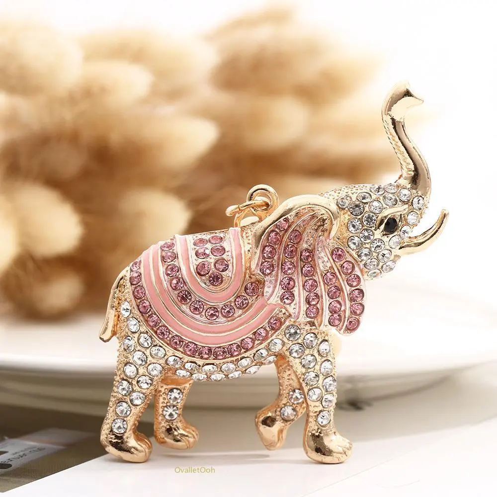 2026 New Solid Metal Cute Mini Size Animal Elephant Keychain Charm - Casual Daily Exquisite Pendant, Versatile Bag Hanging Decor, Women's Fashion Accessory