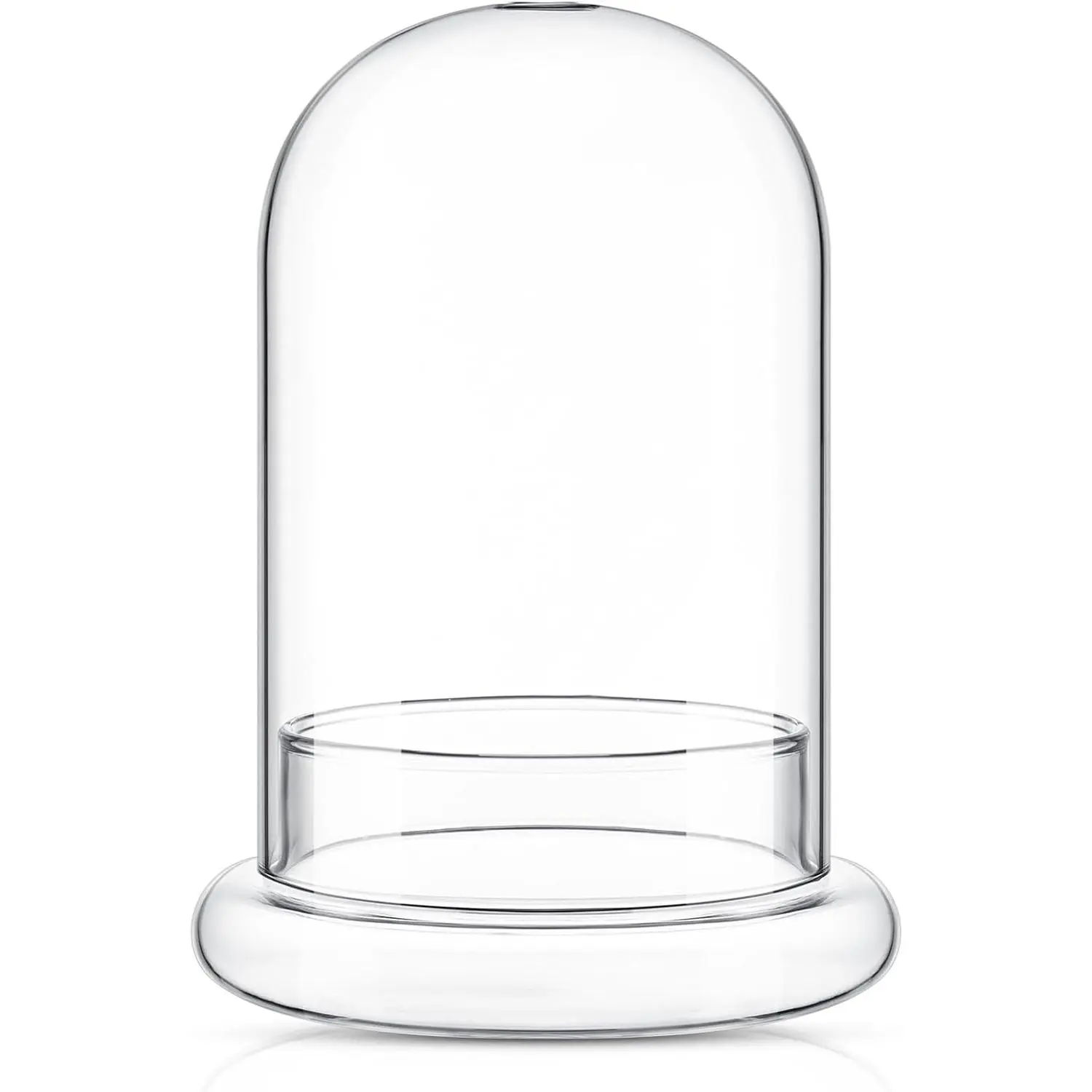 1 Pcs 5.9 x 7.9 Inch Glass Terrarium Clear Terrarium Planter Container Glass Dome Cloche with Airhole and Base for Plant Flower Home Tabletop Display Centerpiece, Plants Not Included