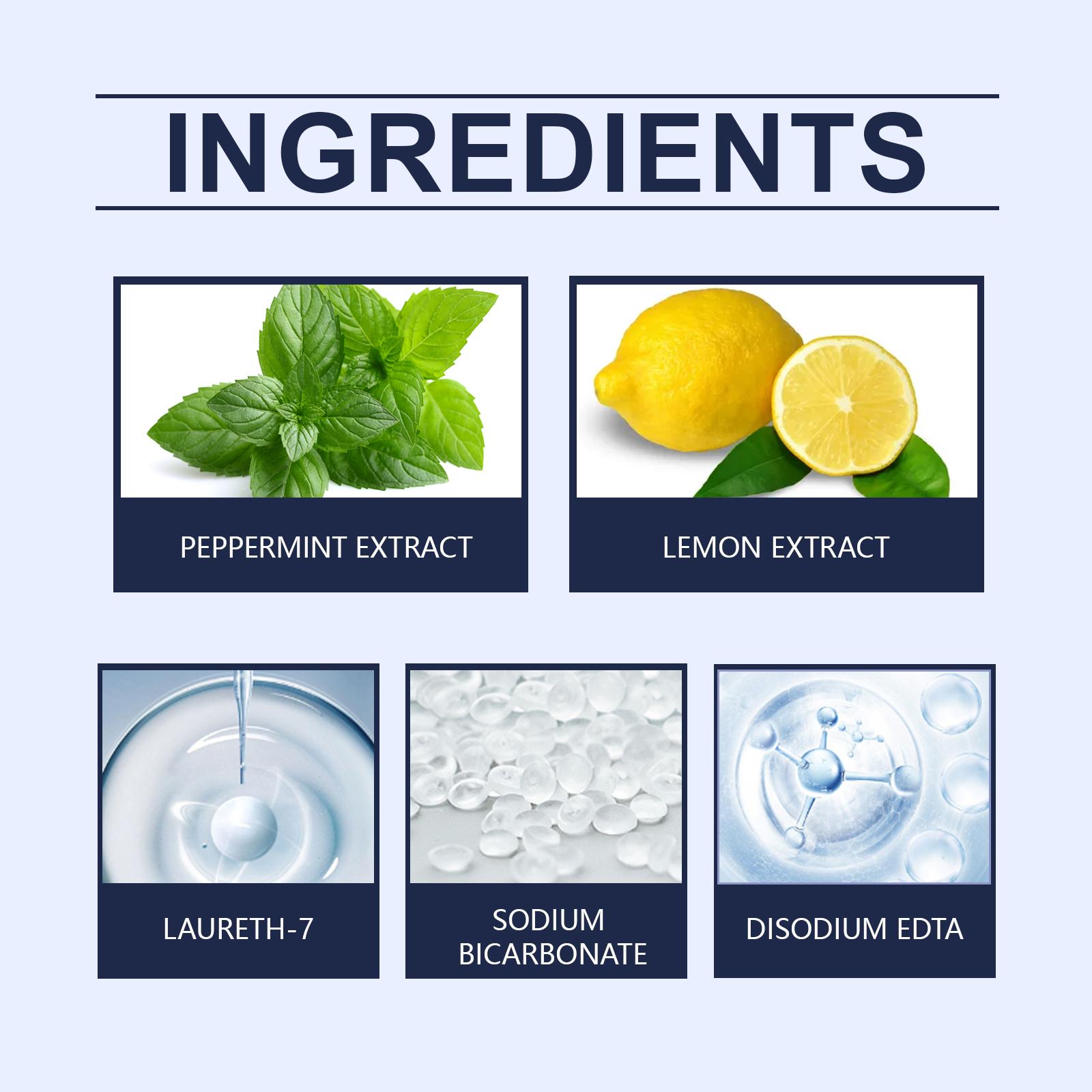 Oralhoe Denture Cleaning Effervescent Tablets with Lemon & Mint Extracts for Fresh Breath Stain Removal & Bacteria Killing 12 Pieces tooth repair kit whiten session interdental filling fake teeths instant confidence perfect smile gems enhances aesthetic