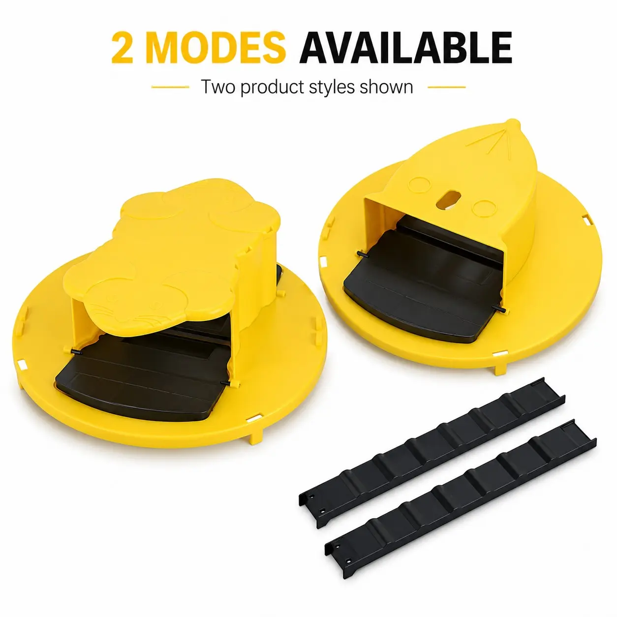 Flip Slide Bucket Lid Mouse Trap, Smart Reusable Auto-Reset Multi-Catch Mouse Trap Lid with Ramp, ABS Material and No-Poison Design, Single or Dual Channel Rodent Catcher for Home, Kitchen, Garage, Barn, Indoor Outdoor Pest Control