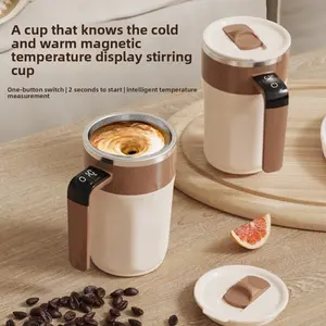 Intelligent Digital Display Magnetic Portable Coffee Cup for Lazy People