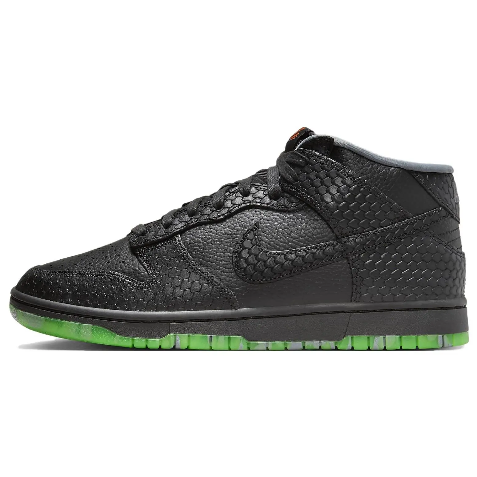 Nike Dunk Premium Comfort Mid-Top Men's Sneakers in Black and Green Verifiable, with credentials and supporting global authentication